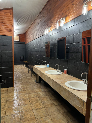 Restrooms & Showerhouse (included with Primitive Sleeping Cabin rental)